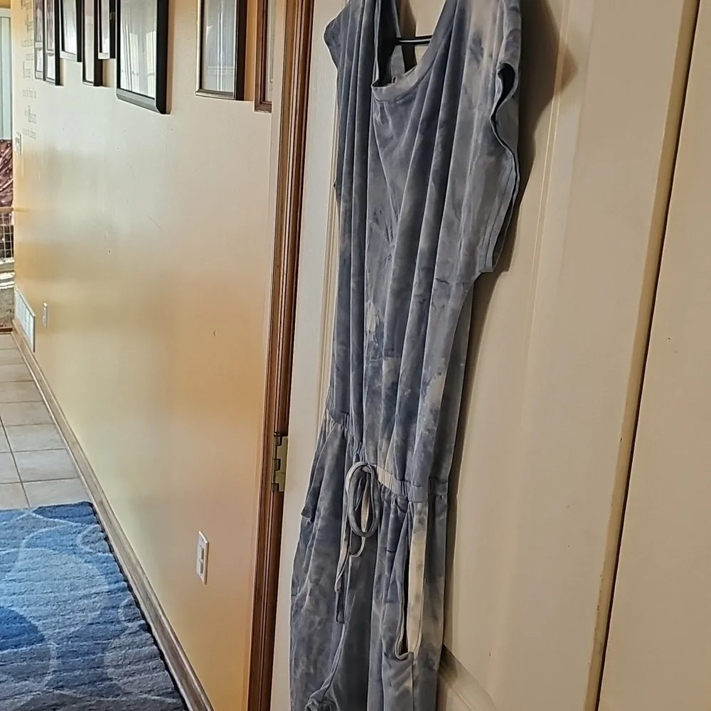 Prettygarden Sz S Blue Tie-Dye Jumpsuit - Picture 4 of 9